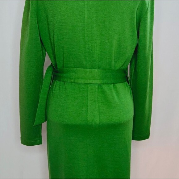 Liz Claiborne Green Vintage Wool Blend REAL Wrap Dress Green Size Small - Picture 6 of 9